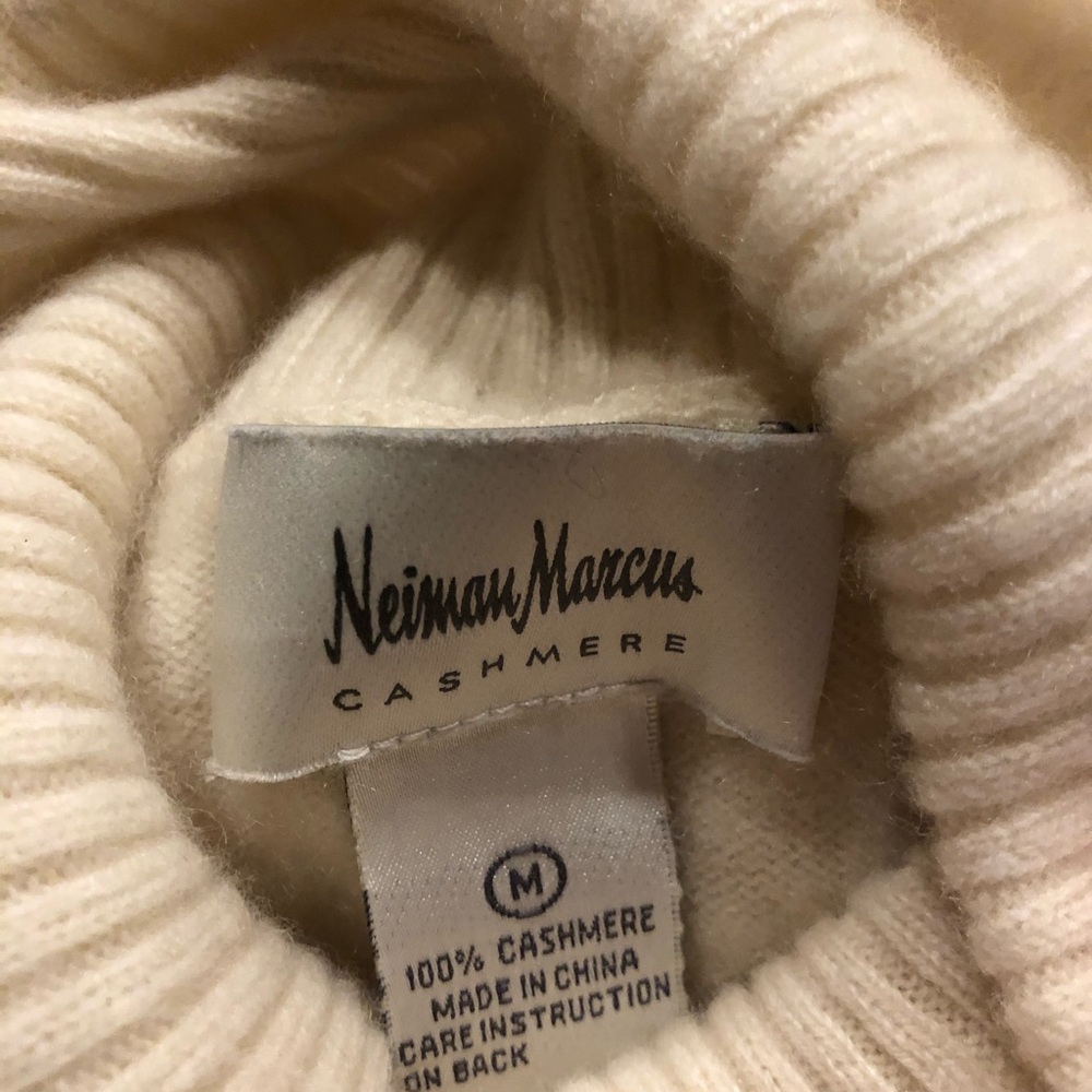Neiman Marcus Cream color cashmere turtleneck.